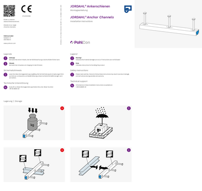 Details / Applications - JORDAHL® Anchor Channel JTA W (Hot-Rolled)